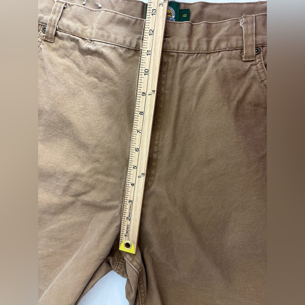 Cabelas Mens Shorts Size  42 Oak Brown Casual Flat Front Denim Outdoors - Picture 7 of 8